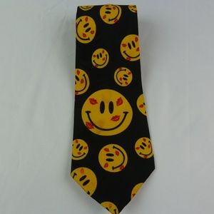 Addiction Brand Necktie Smiley Face Themed